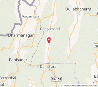 Map of Abdullapur, Tripura