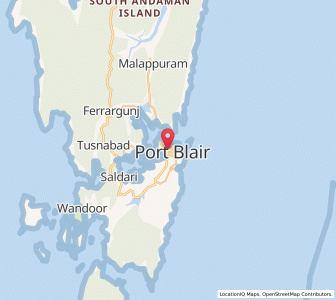 Map of Aberdeen, Andaman and Nicobar Islands