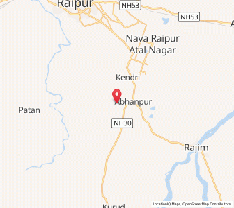 Map of Abhanpur, Chhattisgarh