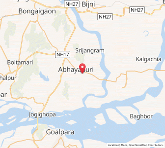 Map of Abhayapuri, Assam