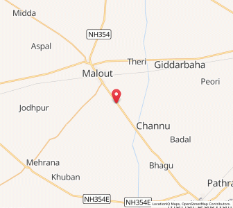 Map of Abul Kharana, Punjab