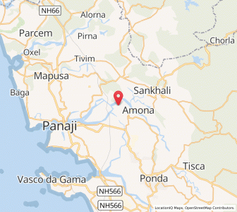 Map of Acaro, Goa