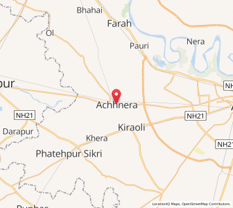 Map of Achhnera, Uttar Pradesh