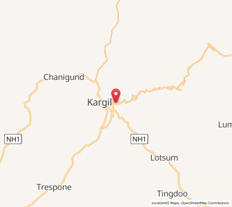 Map of Ackamal, Kashmir