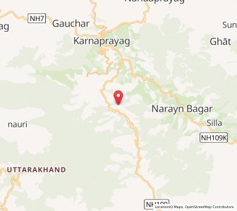 Map of Adbadri, Uttarakhand