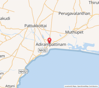 Map of Adirampattinam, Tamil Nadu