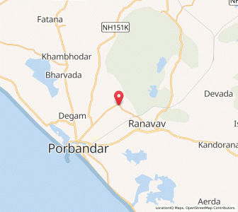 Map of Adityana, Gujarat