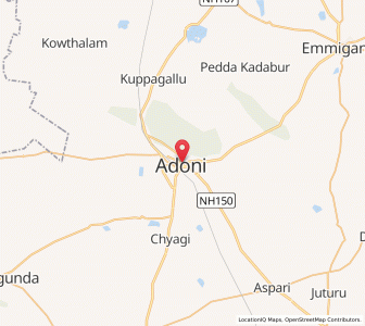Map of Adoni, Andhra Pradesh