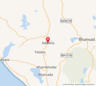 Map of Adwana, Gujarat