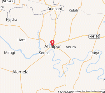 Map of Afzalpur, Madhya Pradesh