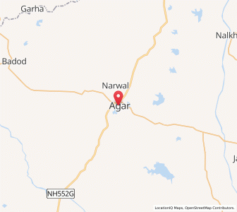 Map of Agar, Rajasthan