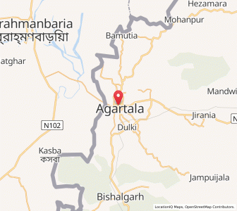 Map of Agartala, Tripura