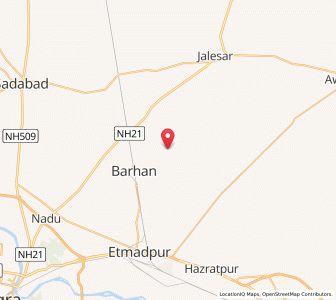 Map of Aharan, Uttar Pradesh