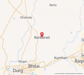 Map of Ahiwara, Chhattisgarh