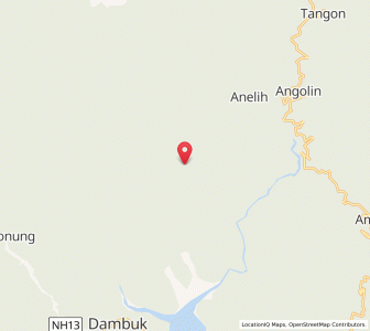 Map of Aholin, Arunachal Pradesh
