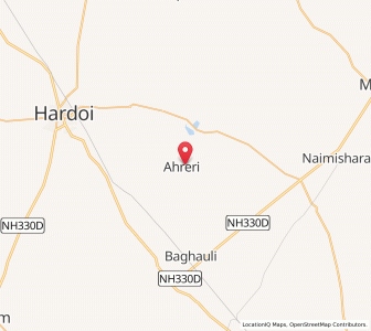 Map of Ahreri, Madhya Pradesh