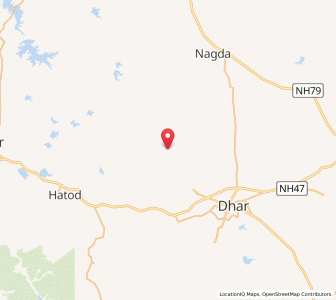 Map of Ahu, Madhya Pradesh