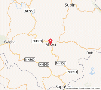 Map of Ahwa, Gujarat