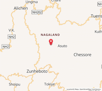 Map of Aichisagami, Nagaland