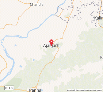 Map of Ajaigarh, Madhya Pradesh