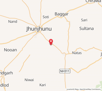 Map of Ajari, Rajasthan