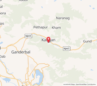 Map of Akahal, Kashmir