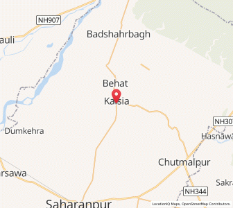 Map of Akalsia, Uttar Pradesh