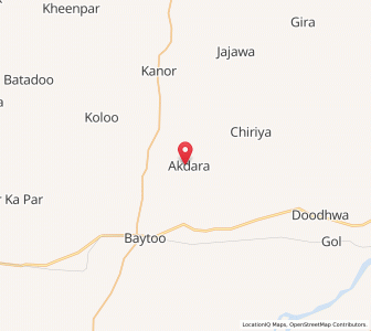 Map of Akdara, Rajasthan