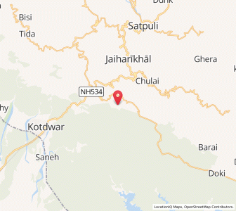 Map of Akhrena, Uttarakhand