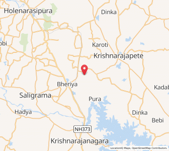 Map of Akkihebbal, Karnataka