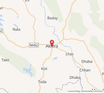 Map of Aklera, Rajasthan