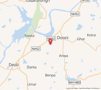 Map of Akoria, Rajasthan