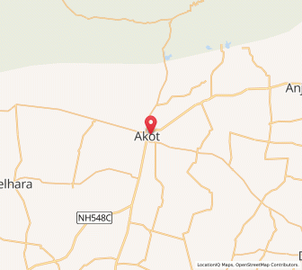 Map of Akot, Maharashtra