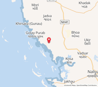 Map of Akri, Gujarat