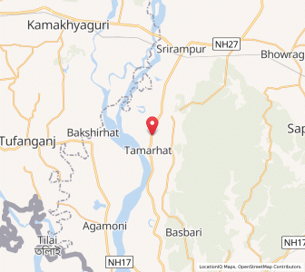 Map of Aksiguri, Assam