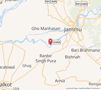 Map of Alame Chak, Kashmir