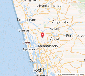 Map of Alangad, Kerala