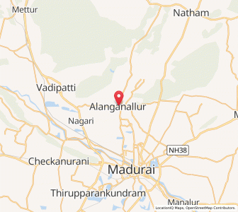 Map of Alanganallur, Tamil Nadu