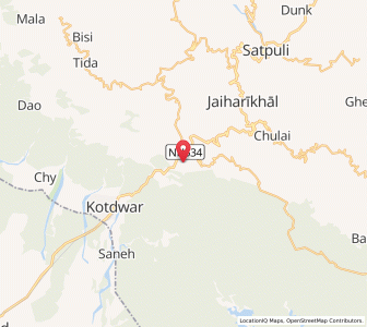 Map of Aldaba, Uttarakhand