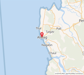 Map of Alibag, Maharashtra