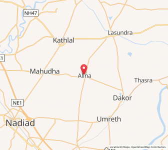 Map of Alina, Gujarat