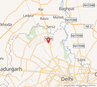 Map of Alipur, NCT