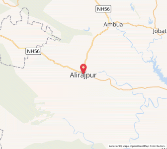 Map of Alirajpur, Madhya Pradesh