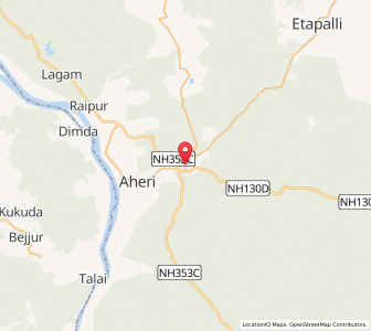 Map of Allapalli, Maharashtra