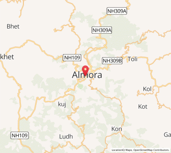 Map of Almora, Uttarakhand