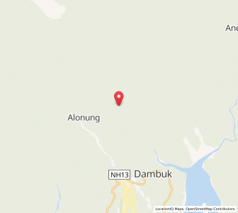 Map of Alonung, Arunachal Pradesh