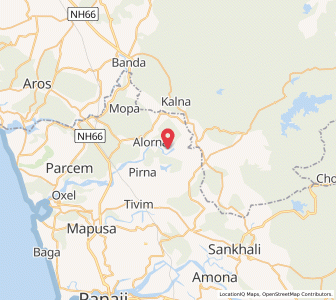Map of Alorna, Goa