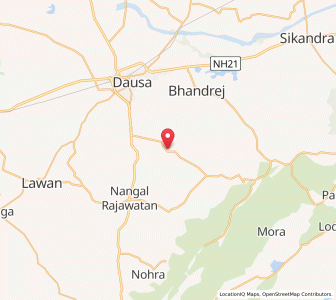 Map of Aluda, Rajasthan