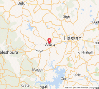 Map of Alūr, Karnataka
