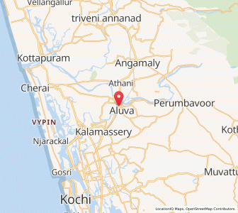Map of Aluva, Kerala